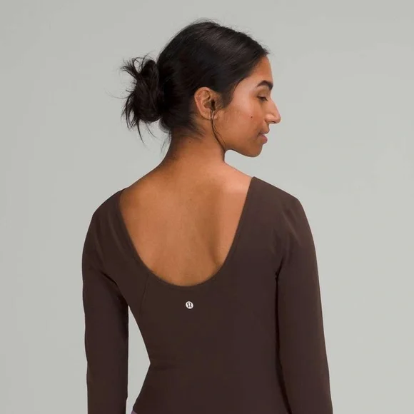Lululemon Align Long Sleeve Top Brown - Picture 2 of 5